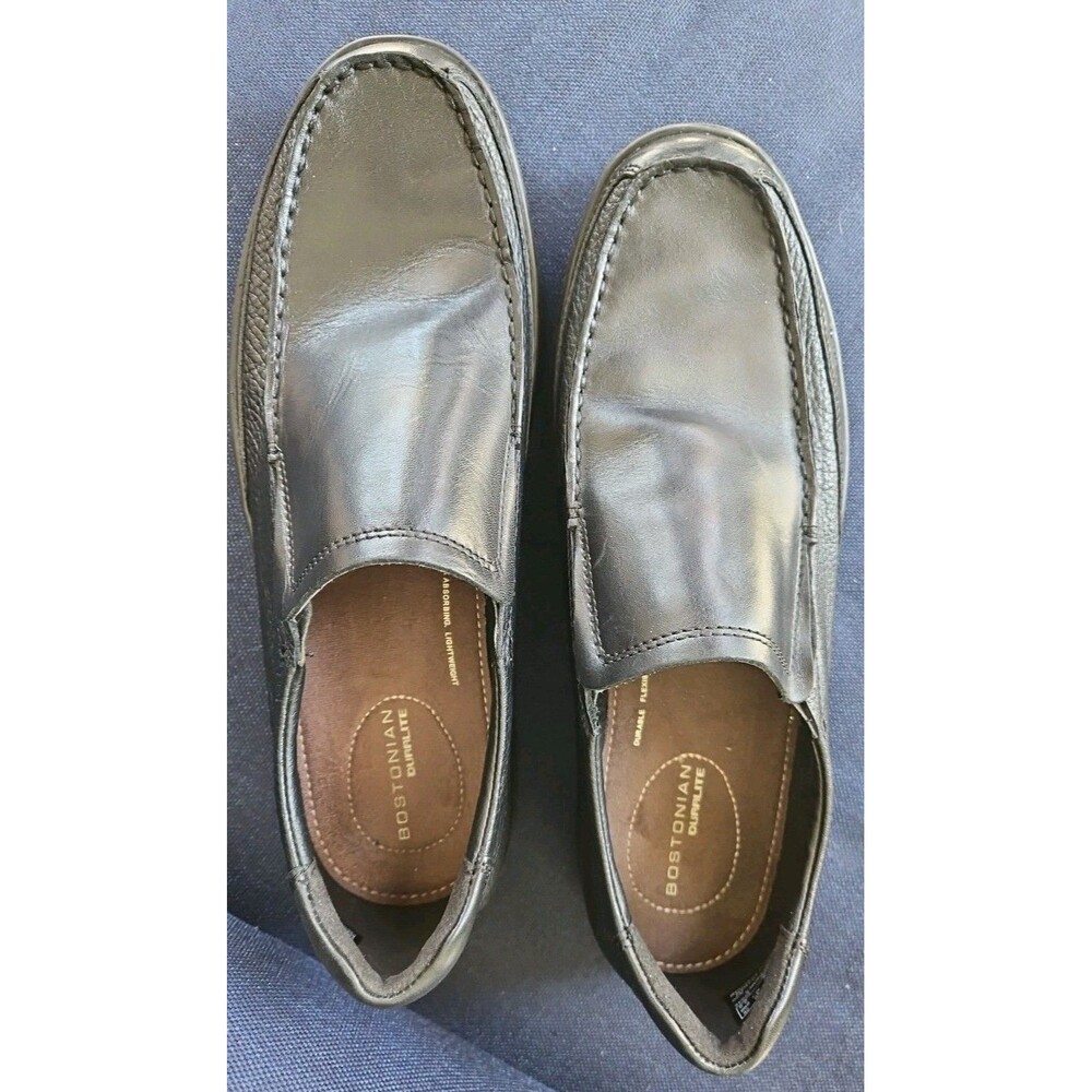 Bostonian Durable Flex Black Leather  Loafers Sz 9.5